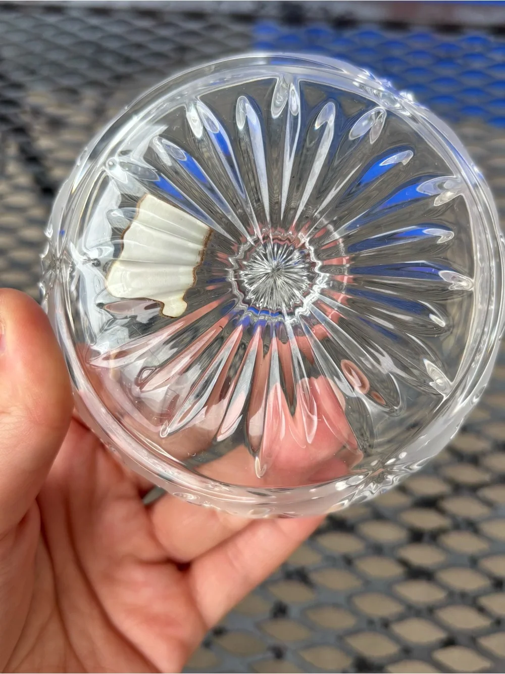 Vintage Oneida Crystal Clear Jewelry Ring Stand Dish
